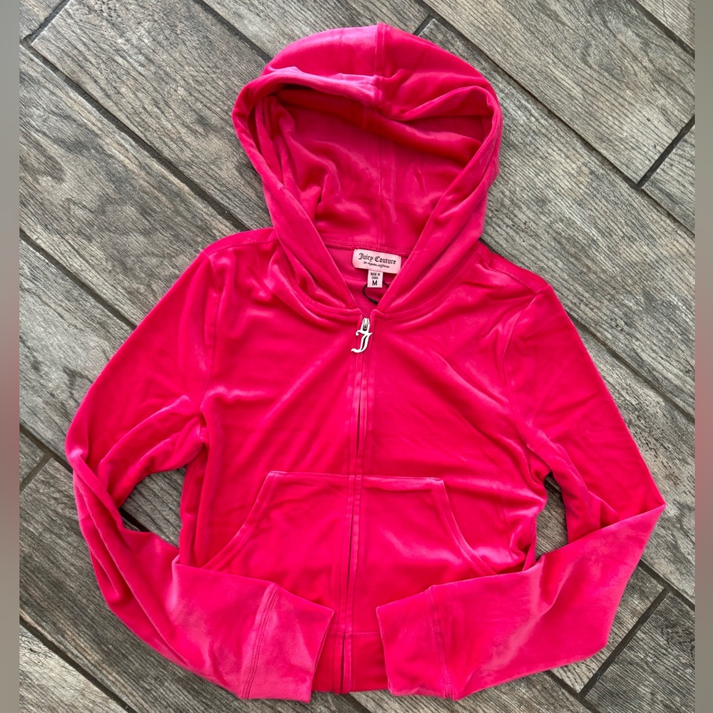 Juicy Couture Hot Pink Velour Hoodie & Pants Set - Picture 3 of 10